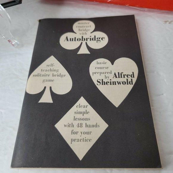 Vintage 1959  Autobridge Play Yourself Bridge Board Game Art Deco Instructions - Picture 3 of 6